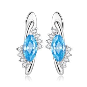 Cercei din argint Blue Splash
