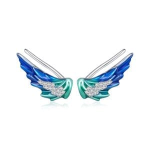 Cercei din argint Colorful Divine Wings