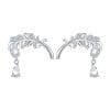 Cercei din argint Crystal Feather