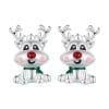 Cercei din argint Cute Reindeer