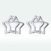 Cercei din argint Double Star Shape