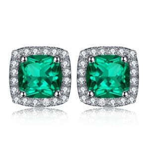 Cercei din argint Emerald Square Dream