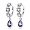Cercei din argint Flower Pearls