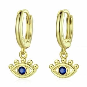 Cercei din argint Golden Blue Eyes
