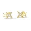 Cercei din argint Golden Mini Stars
