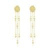 Cercei din argint Golden Tassel Drops