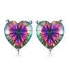 Cercei din argint Mystic Topaz Heart