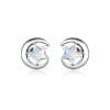 Cercei din argint Opal Moon and Stars silver