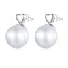 Cercei din argint Pearl Heart