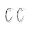 Cercei din argint Rainbow Hoops