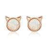 Cercei din argint Rose Gold Cat