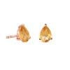 Cercei din argint Rose Gold Citrine Drop