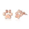 Cercei din argint Rose Gold Paws