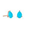 Cercei din argint Rose Gold Turquoise Drop