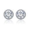Cercei din argint Round Diamond Look