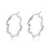 Cercei din argint Round Swirls