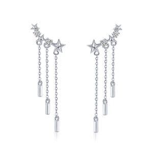 Cercei din argint Silver Drop Stars