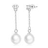 Cercei din argint Simple Pearl