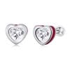 Cercei din argint Small Crystal Hearts
