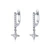 Cercei din argint Starry Stars Hoops