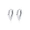 Cercei din argint V Shape Hoops