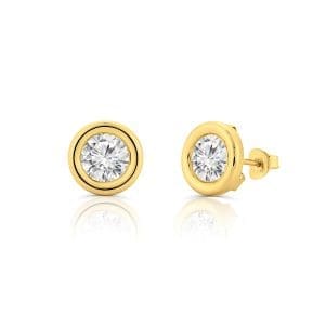 Cercei din aur 14k Cerc si Cristal