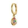 CERCEL din argint Golden Rainbow Shell