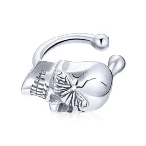CERCEL din argint Skull Clip