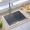 Chiuvetă de bucătărie lucrată manual, oțel inoxidabil