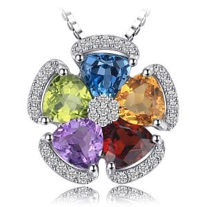 Colier de argint Rainbow Stones