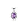 Colier din argint Ametist Princess Crown Drop