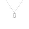 Colier din argint Crystal Rectangle