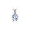 Colier din argint Elegant Light Blue Topaz