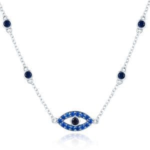 Colier din argint Glamour Blue Eye