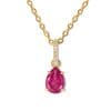 Colier din argint Golden Drop Ruby