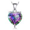 Colier din argint Mystic Topaz Heart