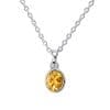 Colier din argint Silver Desiree Citrin