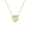 Colier din aur 14k Inima Cristal