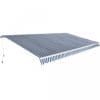 Copertină pliabilă acționată manual, albastru/alb, 600 cm