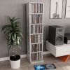 Dulap CD-uri, gri beton, 21x20x88 cm, lemn compozit