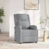 Fotoliu de masaj electric rabatabil, gri deschis, textil
