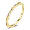 Inel din argint Golden Rainbow Circle