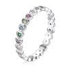 Inel din argint Multicoloured Hearts