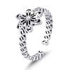 Inel din argint reglabil Winter Snowflake