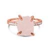 Inel din argint Rose Gold Piece of Rose Quartz