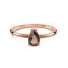 Inel din argint Rose Gold Serene Bliss Smoky Quartz