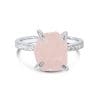 Inel din argint Silver Piece of Rose Quartz