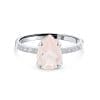 Inel din argint Silver Pink Quartz Drop