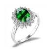 Inel din argint Emerald Russian Crown Drop