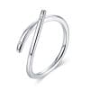 Inel reglabil din argint Silver Rope